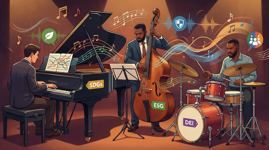 統合の具体例：SDGs×ESG×DEIが「同じ場所」でぶつかる瞬間